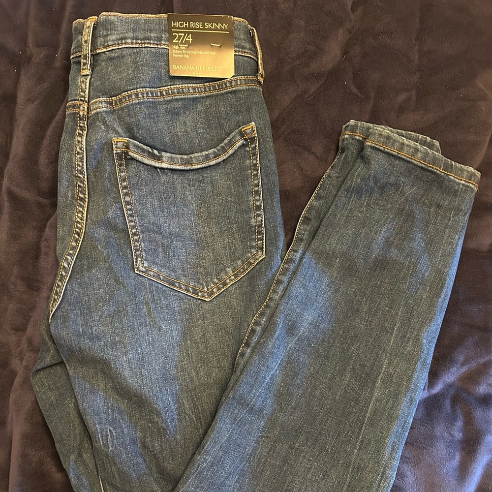 Banana Republic High Rise Skinny Jeans - Blue
